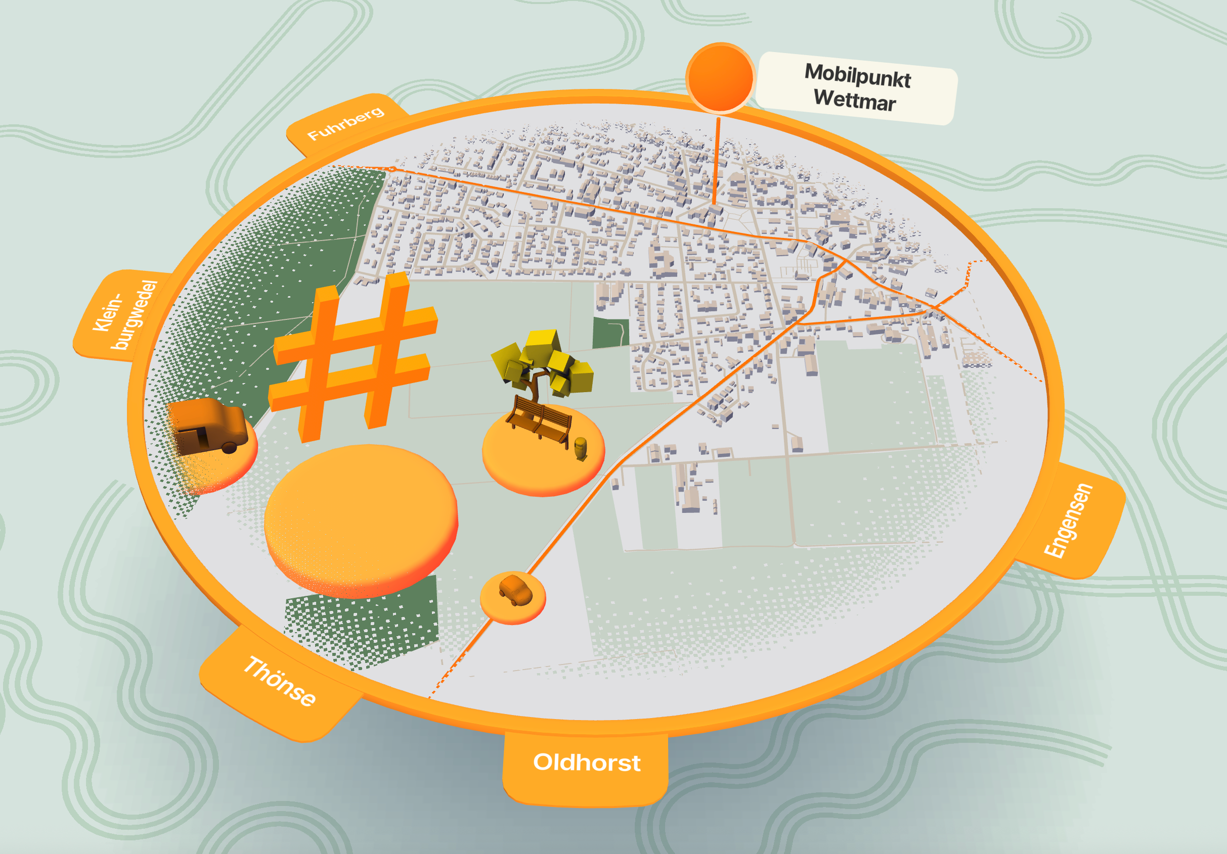 3D city map virtual exhibition with multi-location navigation for cultural and tourism storytelling